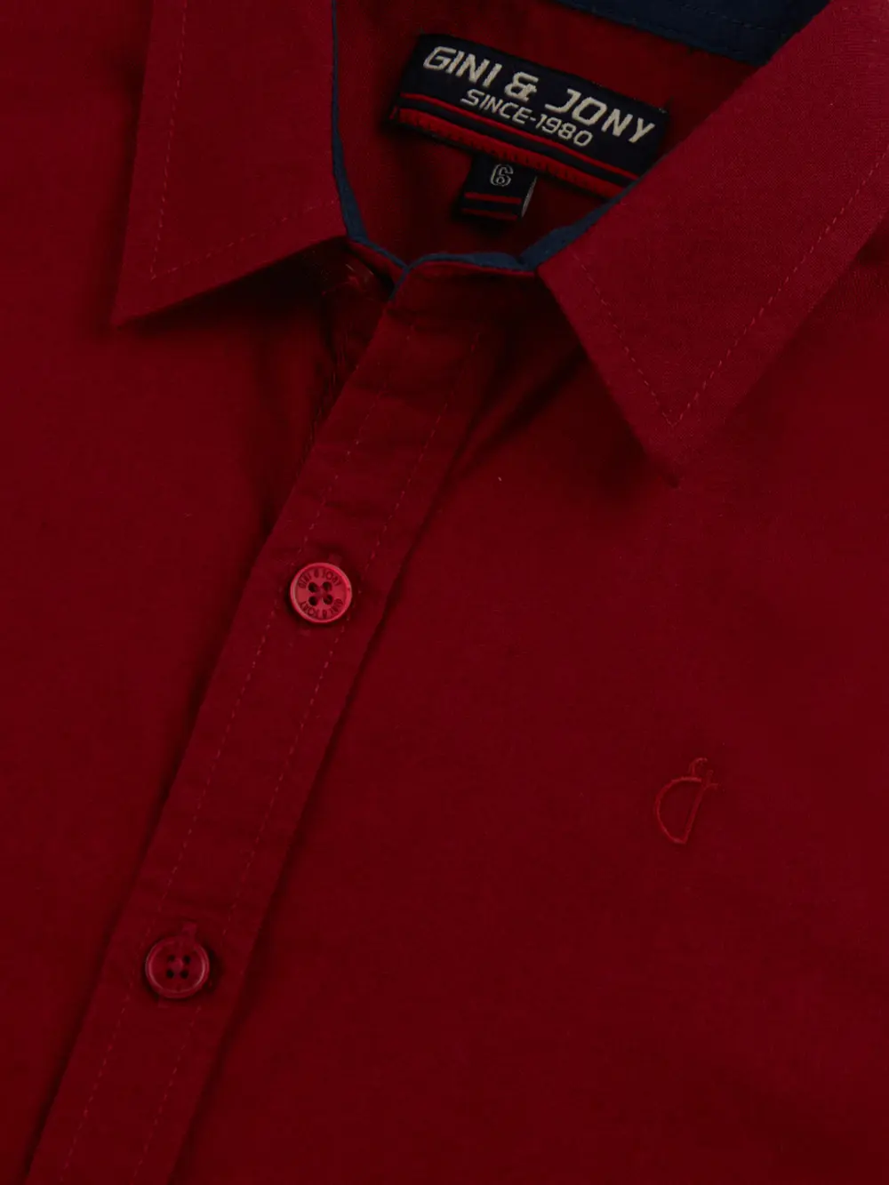 Gini And Jony Boys Solid Cotton Shirt