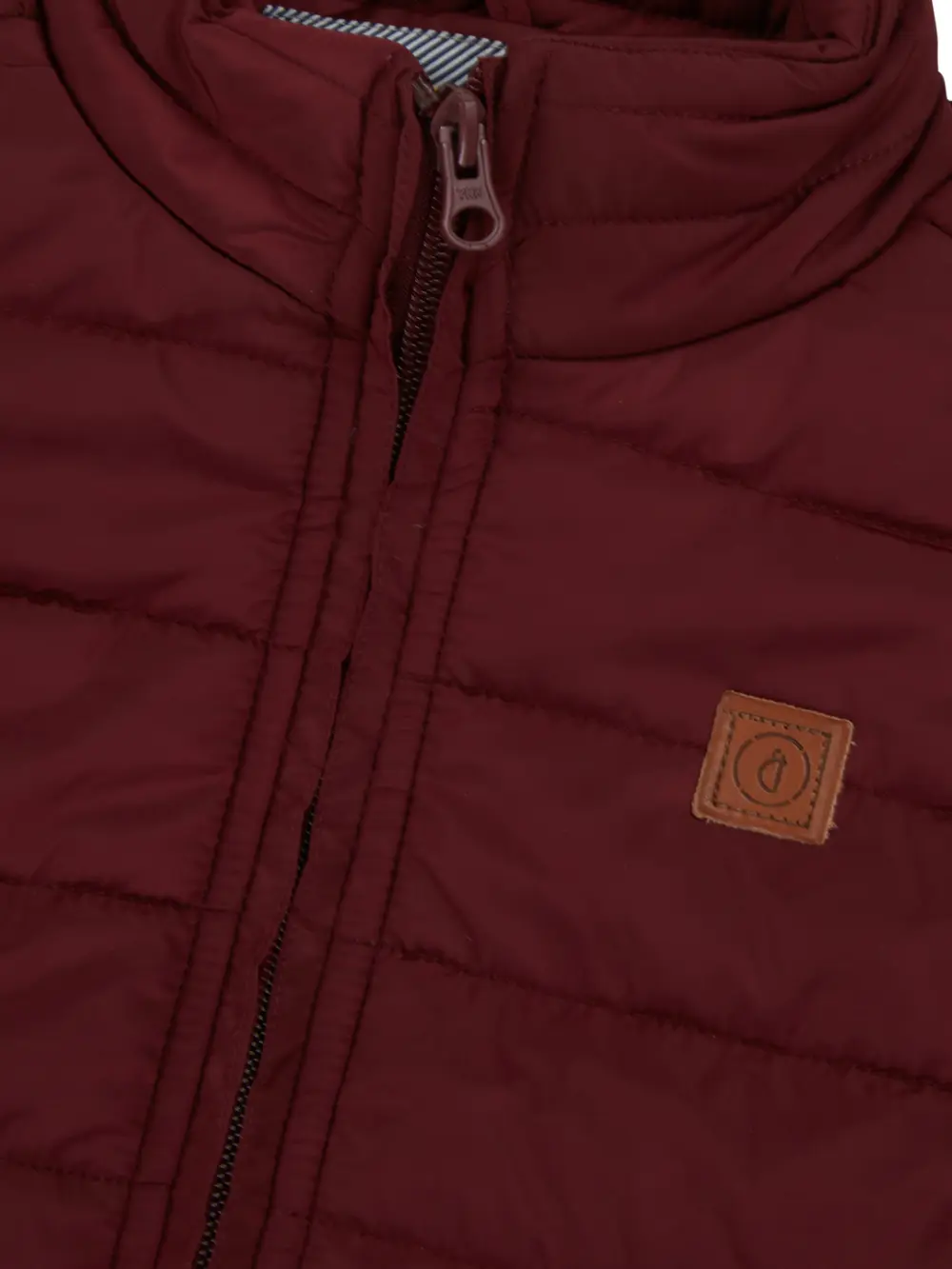 Gini And Jony Boys Maroon Solid Polyster Full Sleeves Heavy Winter Jacket