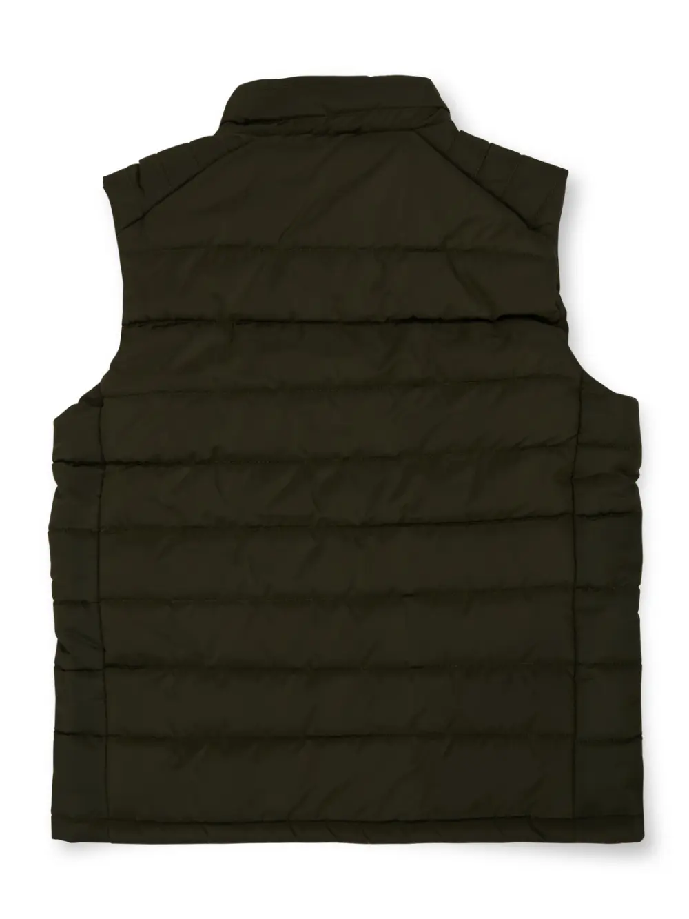 Gini And Jony Boys Olive Solid Taffeta Heavy Winter Jacket Sleeveless