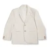 Gini And Jony Boys White Solid Woven Plain Full Sleeves Blazer
