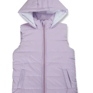 Gini And Jony Girls Lavender Solid Polyester Heavy Winter Jacket Sleeveless 9-10 Years