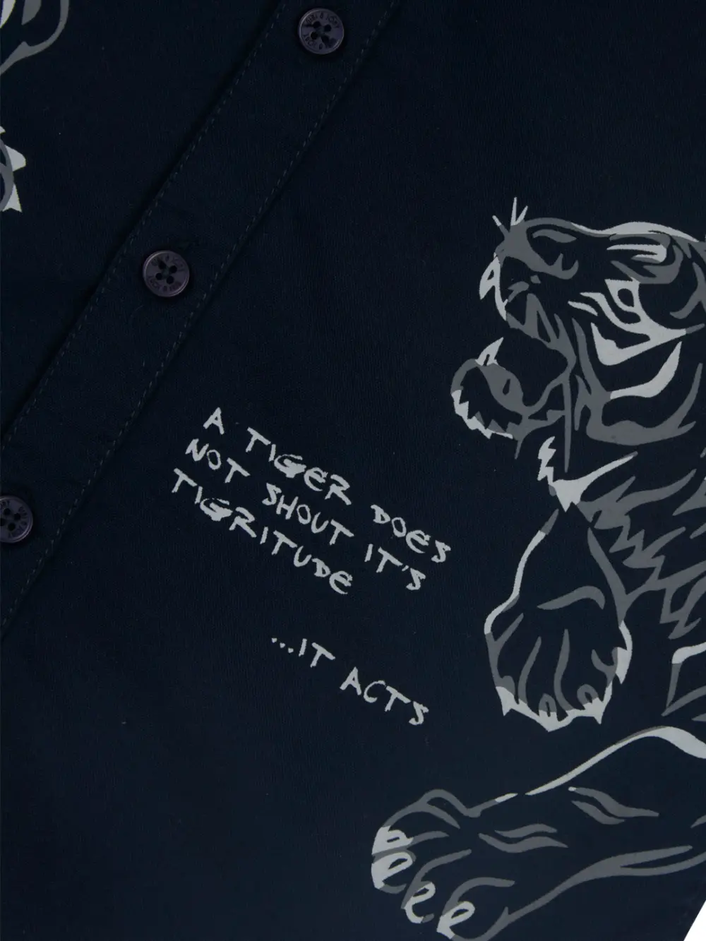 Gini And Jony Boys Navy Blue Graphic Print Shirt Full Sleeves