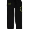 Gini And Jony Boys Black Printed Cotton Track Pant Elasticated
