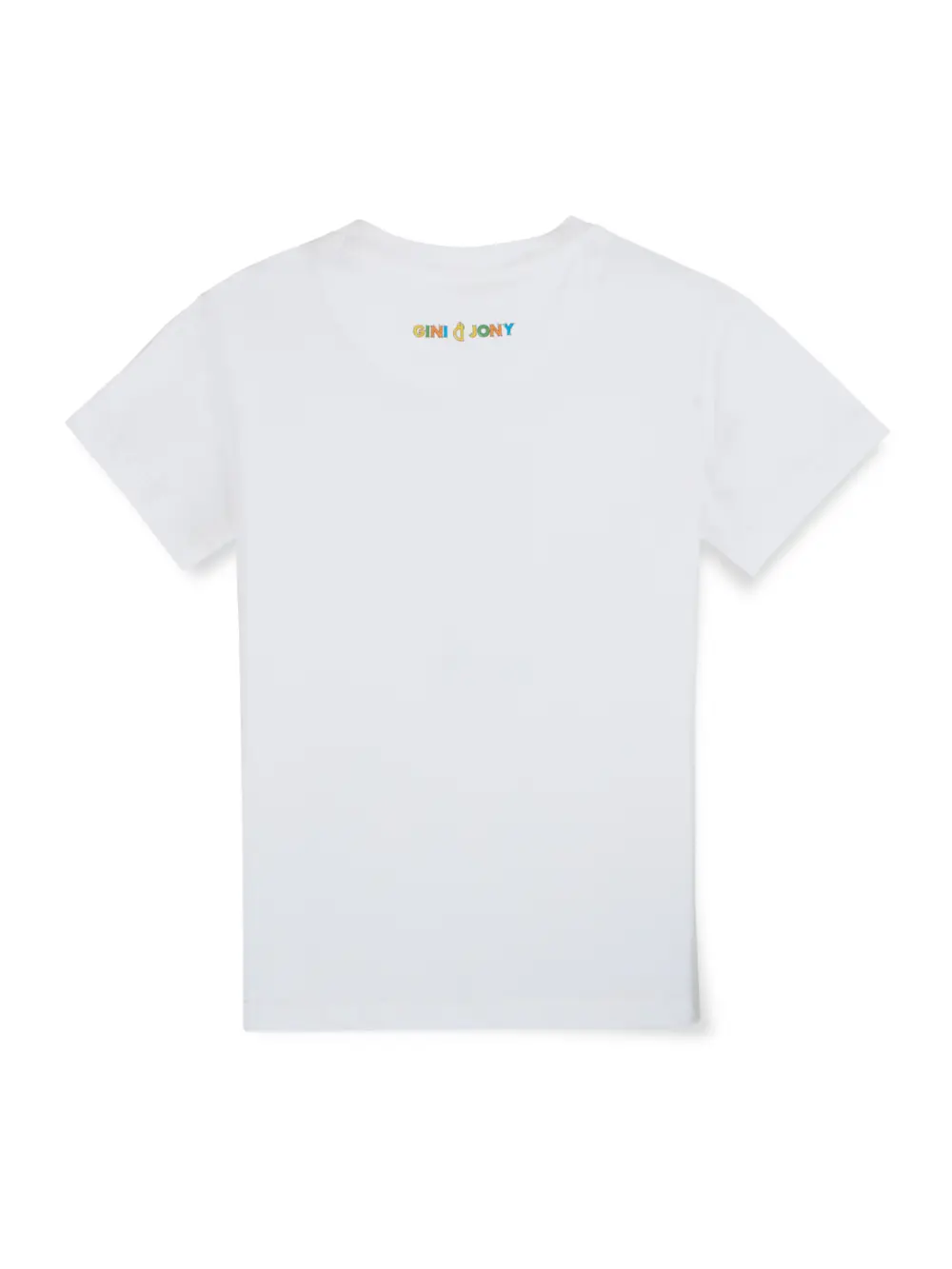 Gini And Jony Boys White Digital Print Cotton T-Shirt Half Sleeves