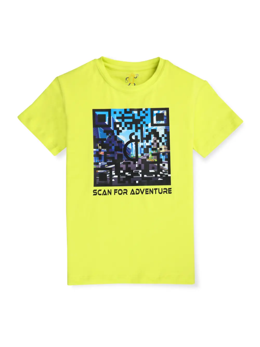 Gini And Jony Boys Lime Digital Print Cotton Single Jersey T-Shirt Half Sleeves