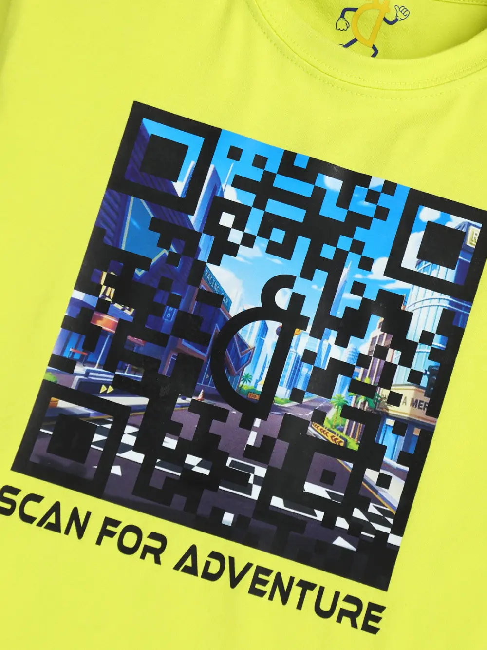 Gini And Jony Boys Lime Digital Print Cotton Single Jersey T-Shirt Half Sleeves
