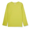 Gini And Jony Girls Green Solid Cotton Knits Top Half Sleeves 4-5 Years