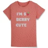 Gini And Jony Girls Cotton Round Neck Half Sleeves Knits Top