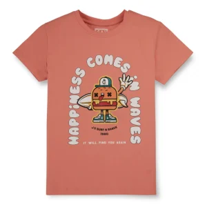 Gini & Jony Boys' Blue T-Shirt Knitshand-Wash Regular Fit