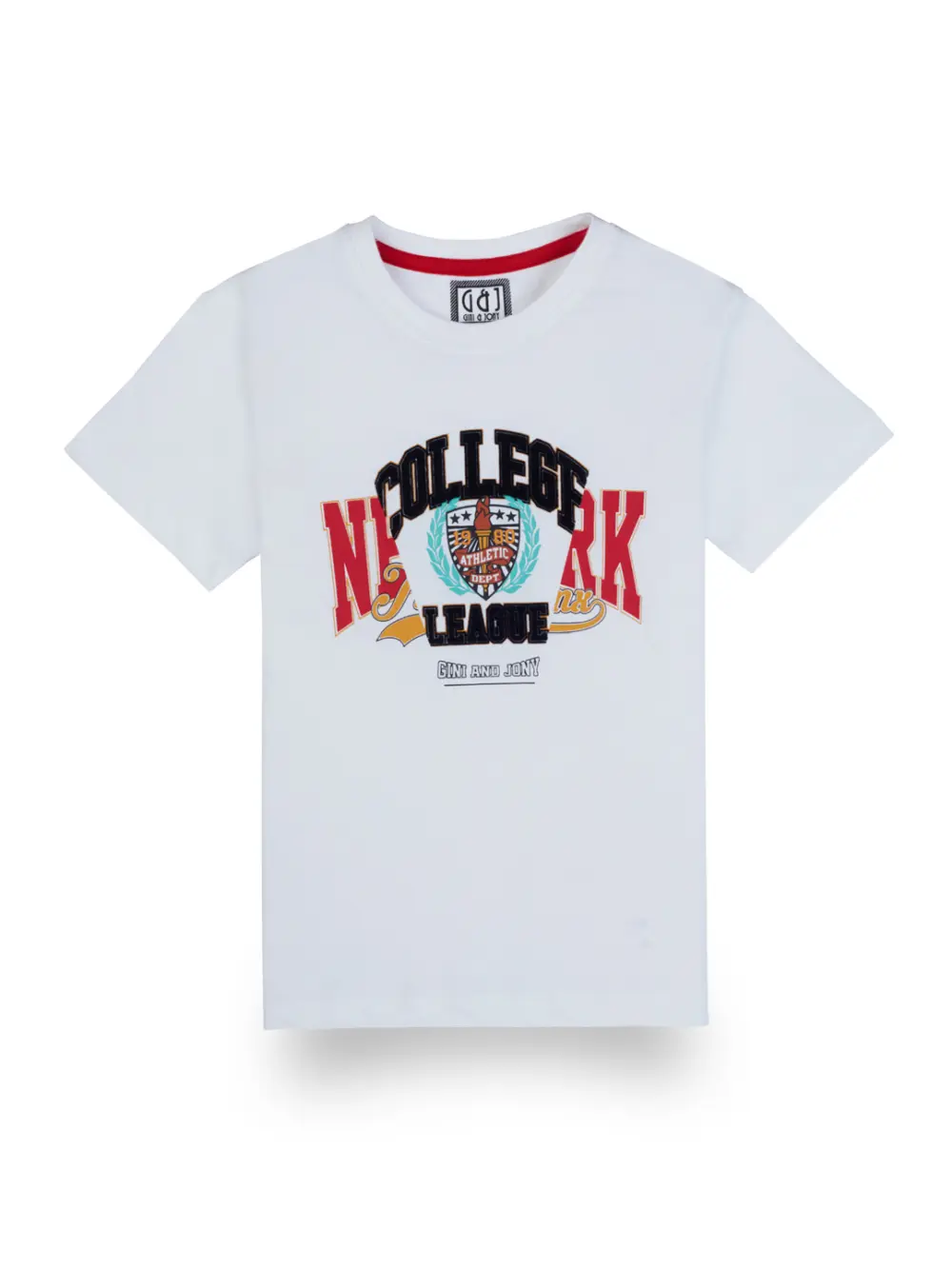 Gini And Jony Boys White Typographic Print Cotton Half Sleeves T-Shirt