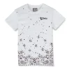 Gini And Jony Boys White Paisley Print Cotton T-Shirt Half Sleeves
