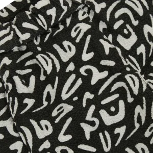 Gini And Jony Girls Black Abstract Crepe Culottes Elasticated