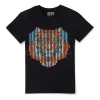 Gini & Jony Boys' Blue T-Shirt Knitshand-Wash Regular Fit