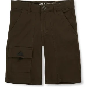 Gini And Jony Boys Brown Solid Cotton Bermuda Elasticated