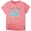 Gini And Jony Girls Cotton Round Neck Half Sleeves Knits Top