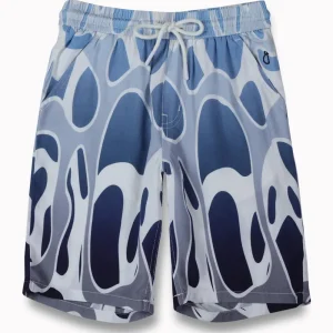 Gini And Jony Boys Blue Abstract Print Cotton Co-Ordinate Set