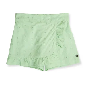 Gini And Jony Girls Green Eyelet Cotton Skort Elasticated