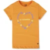 Gini And Jony Girls Orange Floral Print Cotton Knits Top Half Sleeves 11-12 Years