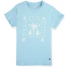 Gini And Jony Girls Blue Graphic Print Cotton Knits Top Half Sleeves 9-10 Years