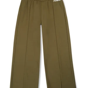 Gini And Jony Girls Olive Solid Cotton Track Pant Elasticated