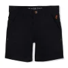 Gini & Jony Boys Black Twill Solid Elasticated Shorts