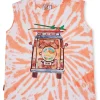 Gini & Jony Boys Orange Cotton Tie-Dye Crew Neck Half Sleeve T-Shirt