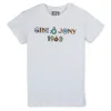 Gini And Jony Boys White Typographic Print Cotton T-Shirt Half Sleeves