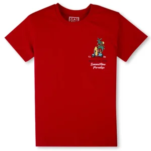 Gini & Jony Boys' Blue T-Shirt Knitshand-Wash Regular Fit