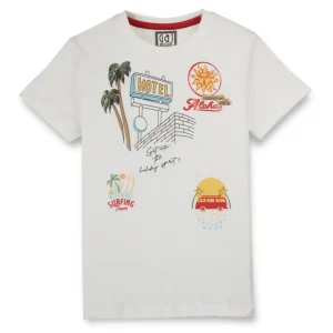 Gini & Jony Boys' Blue T-Shirt Knitshand-Wash Regular Fit