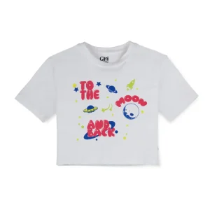 Gini And Jony Girls Cotton Round Neck Half Sleeves Knits Top