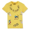 Gini And Jony Boys Yellow Graphic Print Cotton T-Shirt Half Sleeves