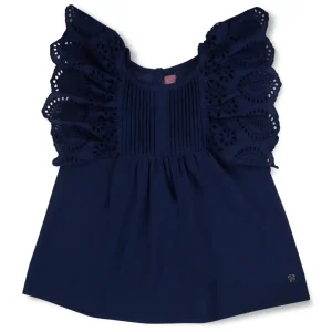 Gini And Jony Girls Cotton Round Neck Half Sleeves Knits Top