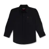 Gini And Jony Boys Black Solid Cotton Shirt Full Sleeves