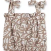 Gini And Jony Girls Brown Abstract Crepe Woven Top Half Sleeves 9-10 Years