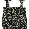 Gini And Jony Girls Black Abstract Crepe Woven Top Half Sleeves 9-10 Years