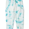 Gini And Jony Girls White Tie Dye Cotton Track Pant Elasticated