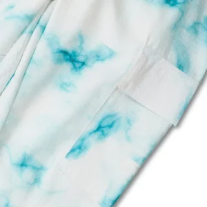 Gini And Jony Girls White Tie Dye Cotton Track Pant Elasticated