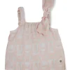 Gini And Jony Girls Peach Abstract Crepe Woven Top Half Sleeves 9-10 Years