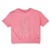 Gini And Jony Girls Cotton Round Neck Half Sleeves Knits Top