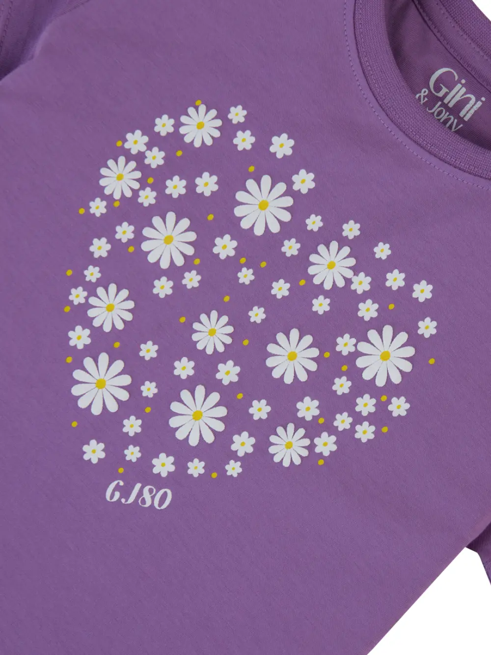 Gini And Jony Girls Cotton Round Neck Half Sleeves Knits Top