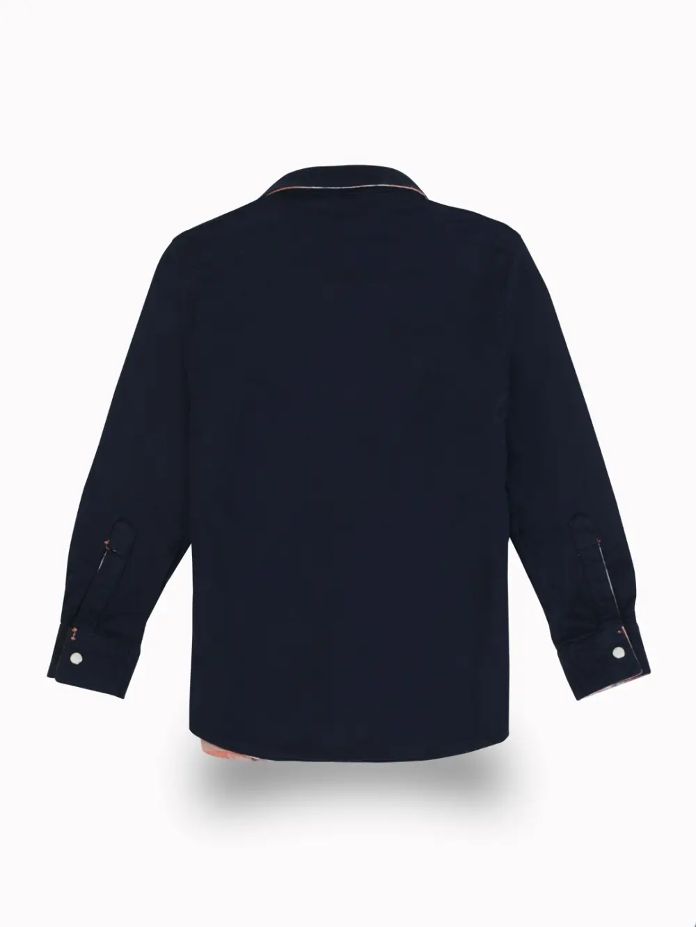 Gini And Jony Boys Peach Checks Cotton Shirt Full Sleeves