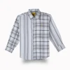Gini And Jony Boys White Checks Cotton Shirt Full Sleeves