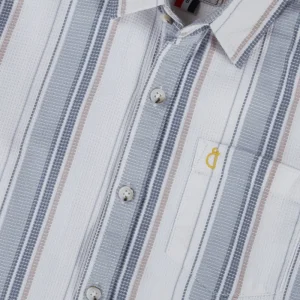 Gini And Jony Boys Blue Stripes Cotton Shirt Full Sleeves