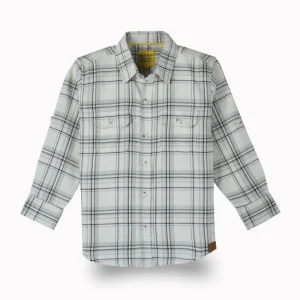 Gini And Jony Boys Off White Checks Cotton Shirt Full Sleeves