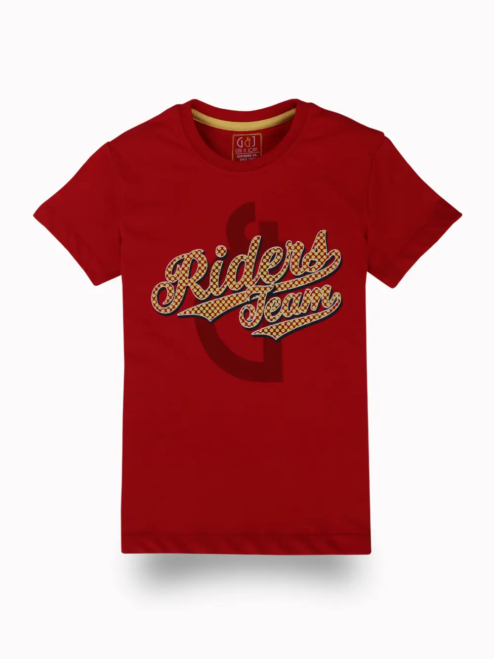 Gini And Jony Boys Red Typographic Print Cotton T-Shirt Half Sleeves