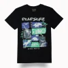 Gini And Jony Boys Black Graphic Print Cotton T-Shirt Half Sleeves