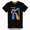 Gini And Jony Boys Black Graphic Print Cotton T-Shirt Half Sleeves
