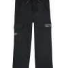 Gini And Jony Boys Black Typographic Print Cotton Elasticated Trouser