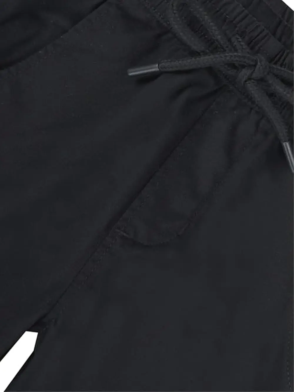 Gini And Jony Boys Black Typographic Print Cotton Elasticated Trouser