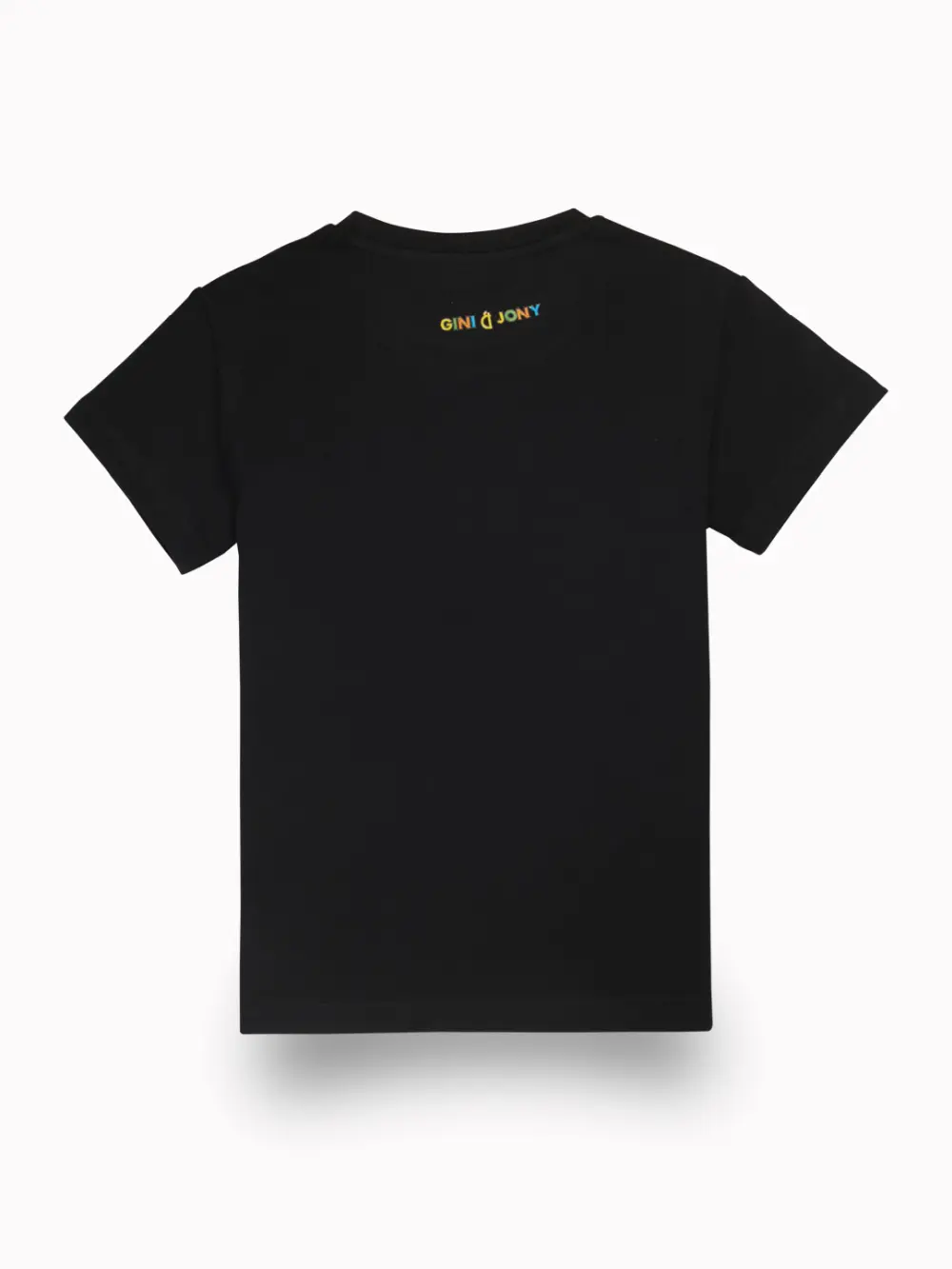 Gini And Jony Boys Black Digital Print Cotton T-Shirt Half Sleeves